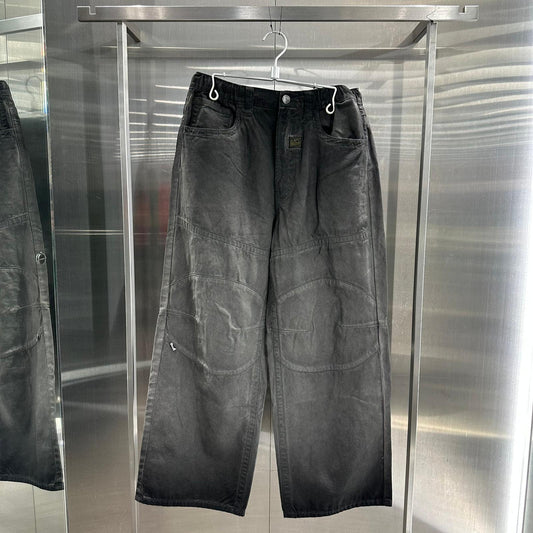 香港直郵 專櫃正品 Aape 26春夏 男 猿人刺繡水洗做舊漸變休閑長褲D600XXQ