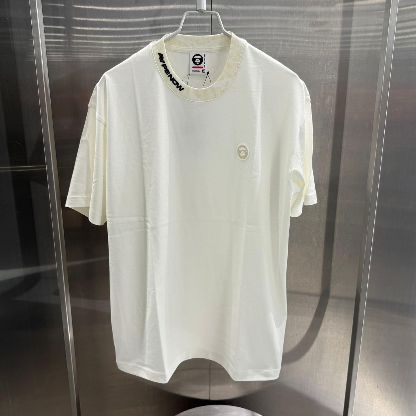 香港直郵 專櫃正品 Aape 26春夏 男 猿人小標徽章迷彩領口純色短袖T恤1814
