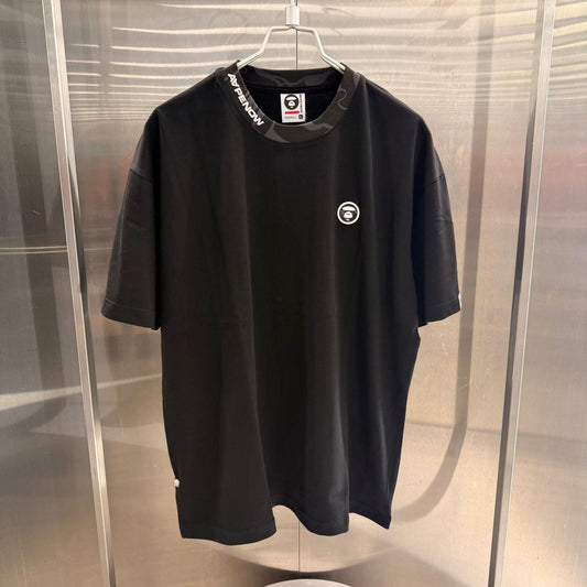 香港直郵 專櫃正品 Aape 26春夏 男 猿人小標徽章迷彩領口純色短袖T恤1814