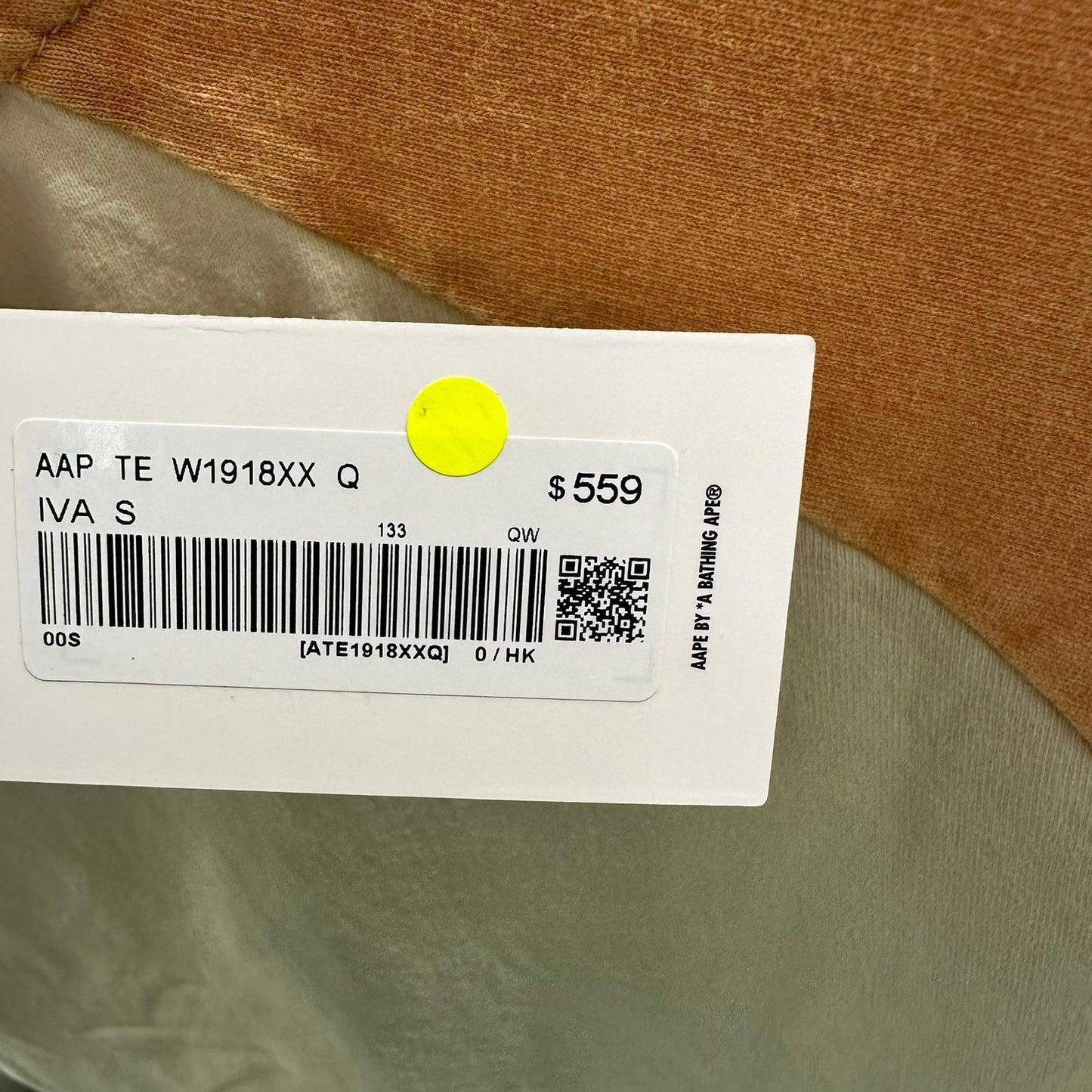 香港直郵 專櫃正品 Aape 26春夏 女 字母刺繡蝴蝶結抽繩綁帶短款短袖T恤1918