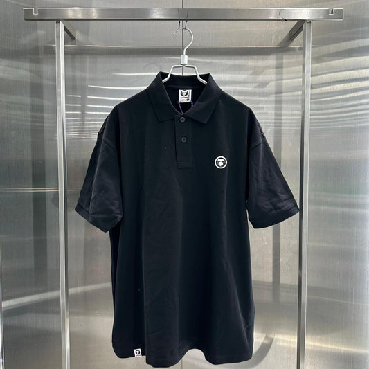 香港直郵 專櫃正品 Aape 26春夏 男 猿人小標徽章純色簡約舒適POLO衫1813