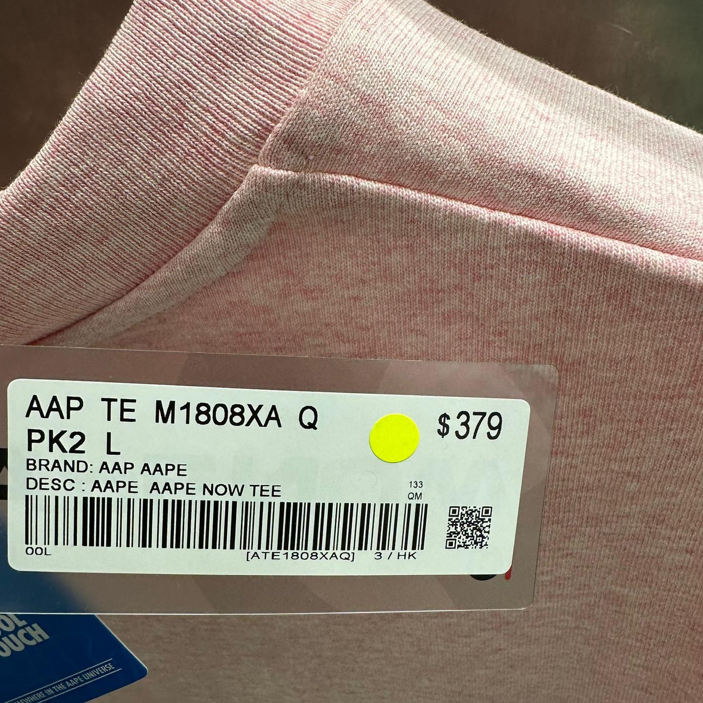 香港直郵 專櫃正品 Aape 26春夏 男 猿人小標徽章簡約純色短袖T恤1808