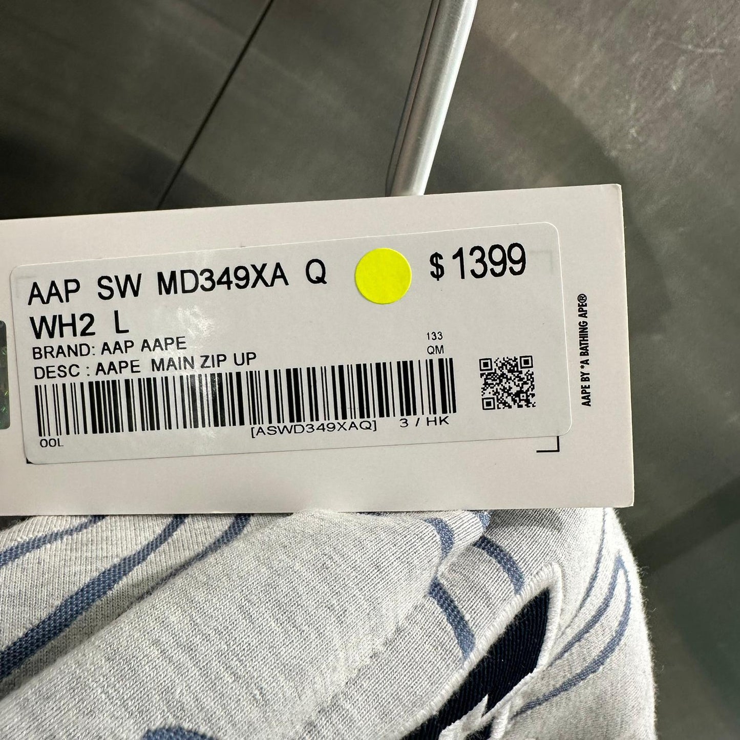 香港直郵 專櫃正品 Aape 26春夏 男 猿人字母刺繡迷彩連帽拉鏈衛衣外套D349