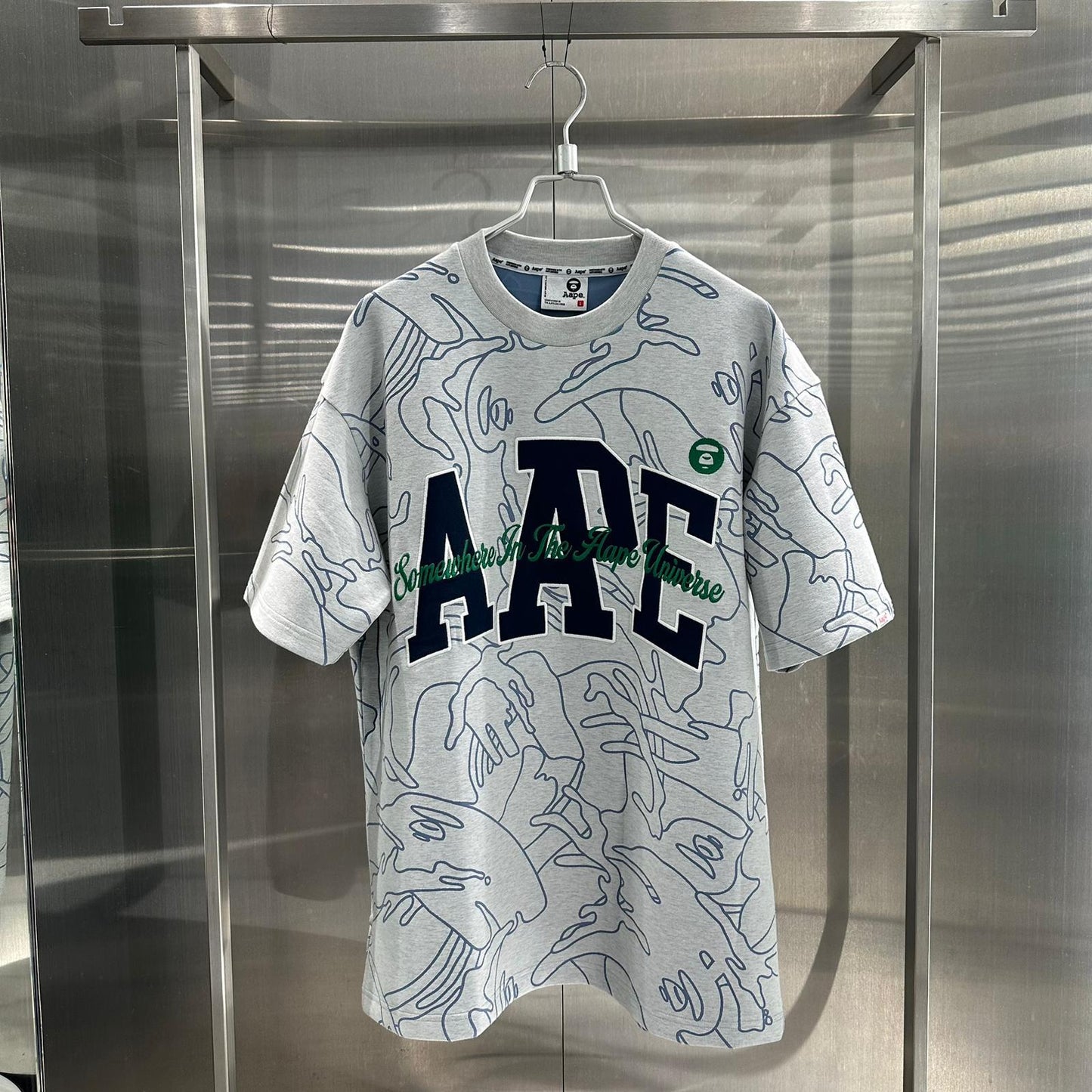 香港直郵 專櫃正品 Aape 26春夏 男 猿人字母刺繡休閑舒適短袖T恤1853
