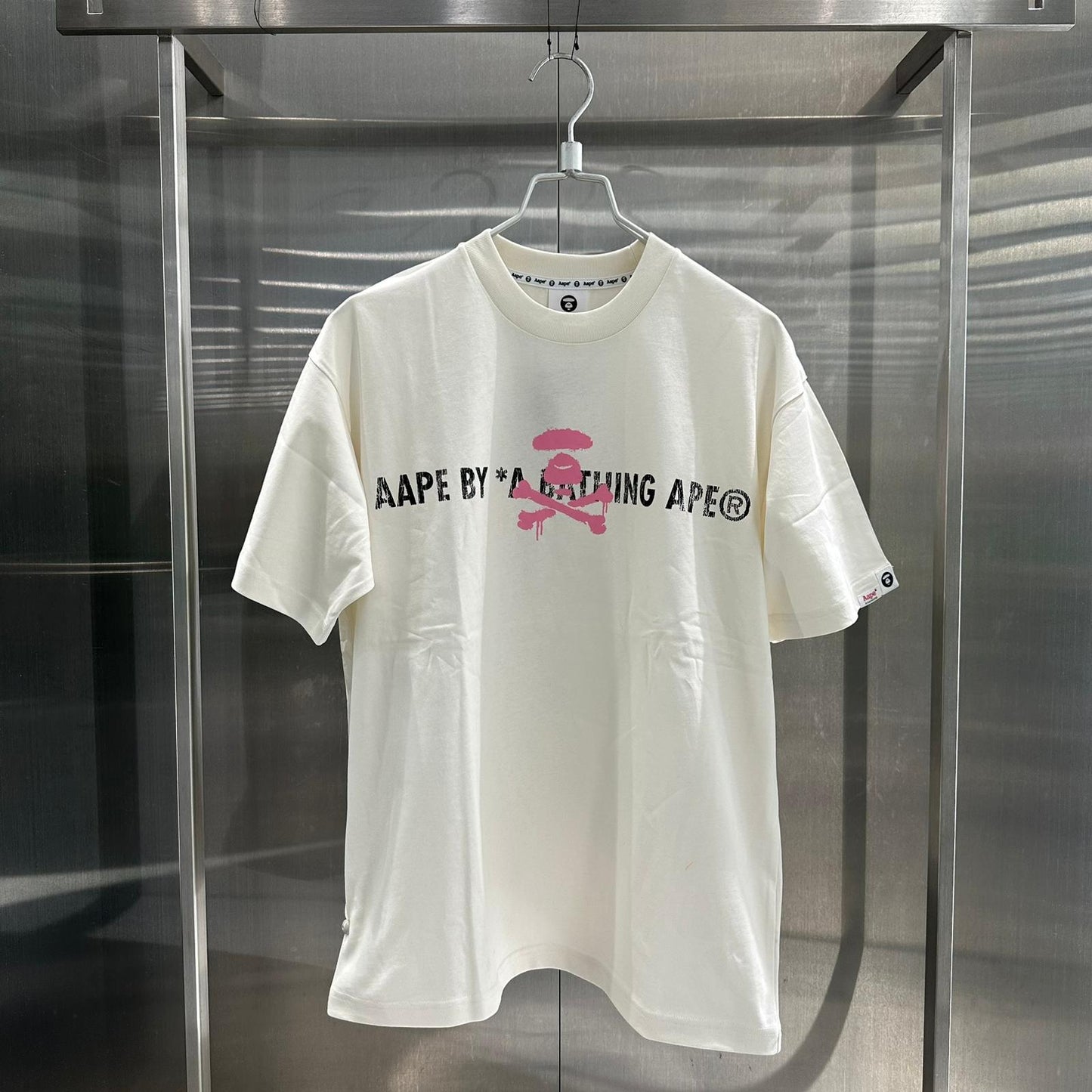 香港直郵 專櫃正品 Aape 26春夏 男 字母塗鴉美式街頭舒適休閑圓領短袖T恤1840