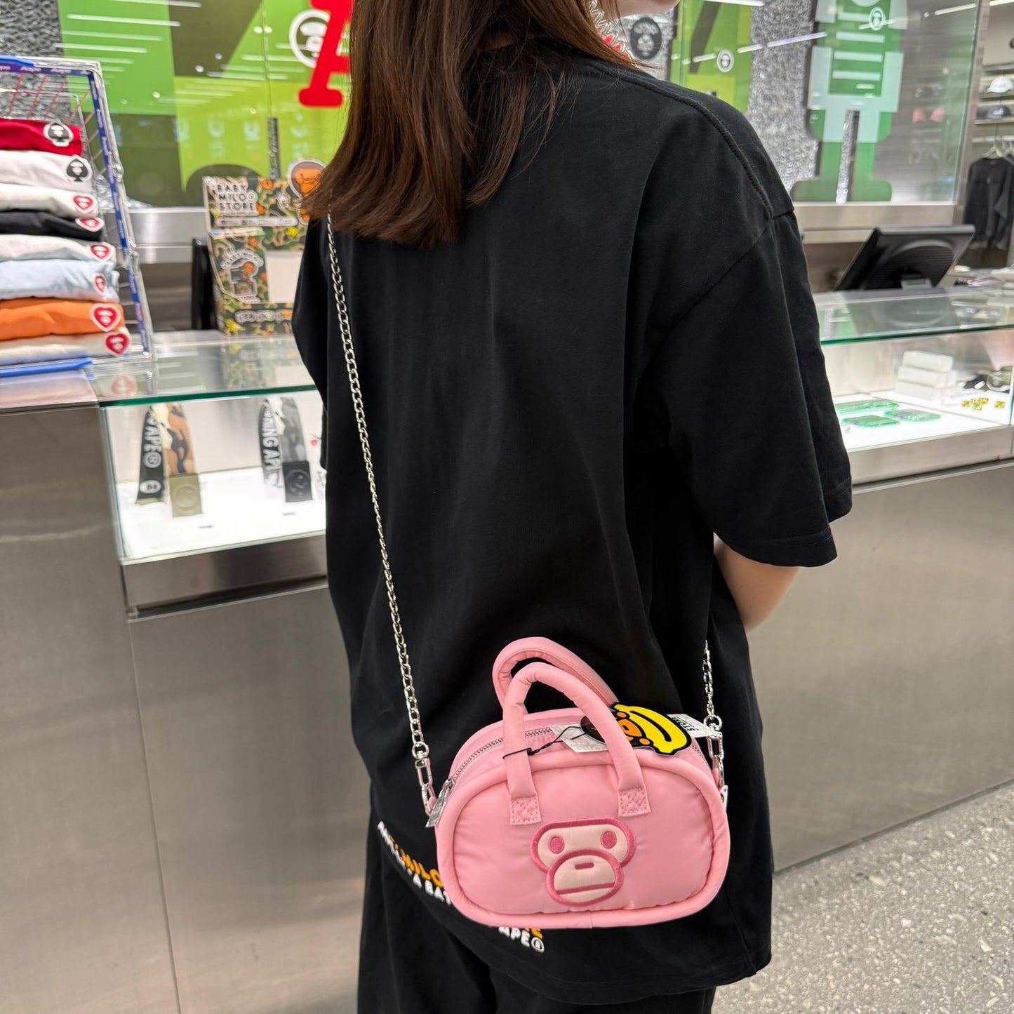 香港代購 專櫃正品 BABY MILO STORE  卡通刺繡小猴迷你斜背包4450