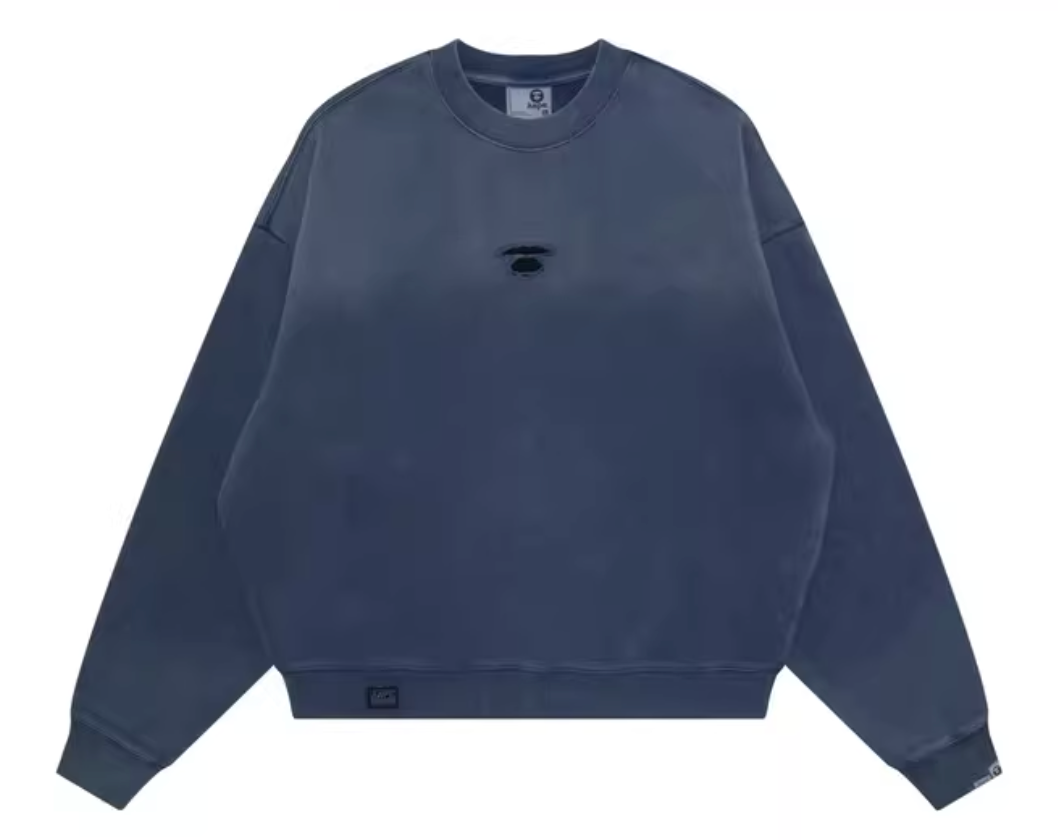 香港直郵 專櫃正品 Aape 26春夏男 字母刺繡復古做舊猿人圓領衛衣D360