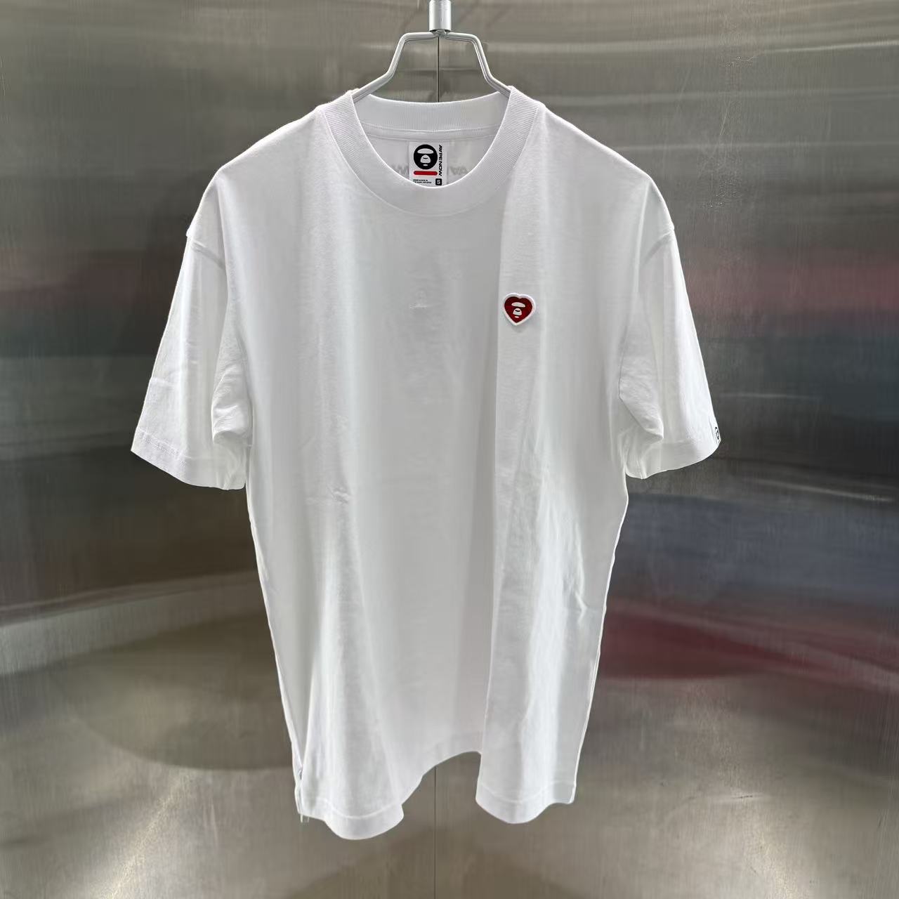 香港代購 專櫃正品 Aape 男裝 26春夏 心型猿人徽章舒適簡約純色圓領短袖T恤1807