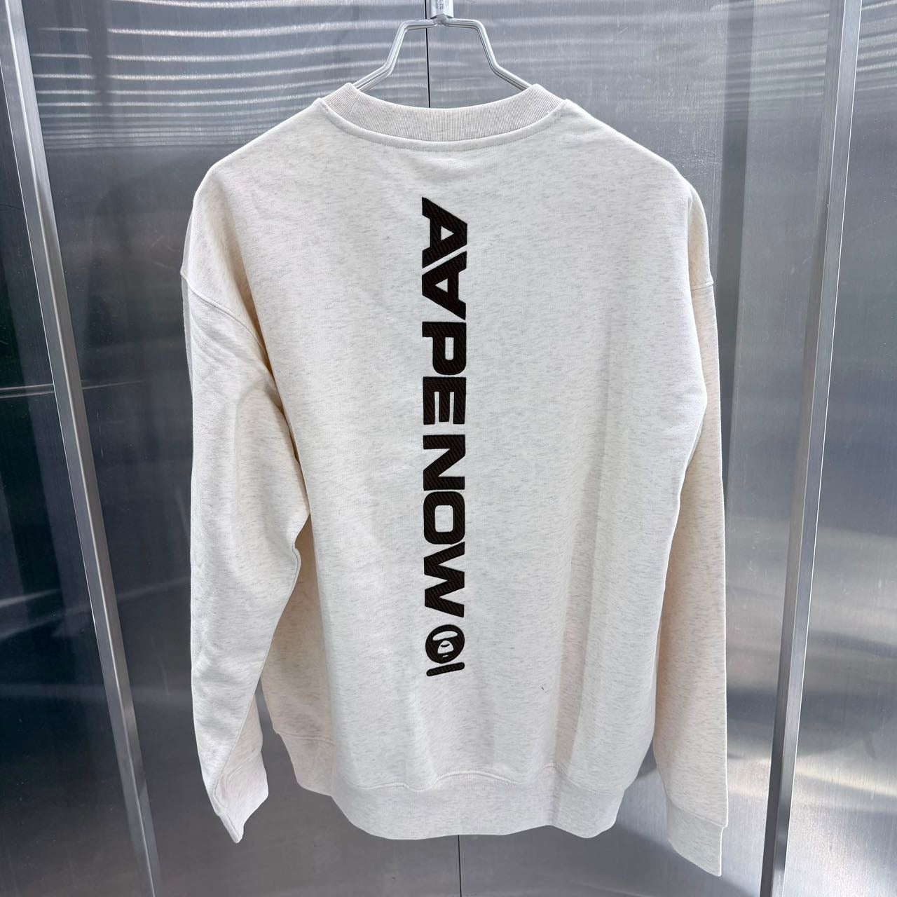 香港直郵 Aape 26秋冬 男 AAPENOW 牙刷繡徽章圓領衛衣D374