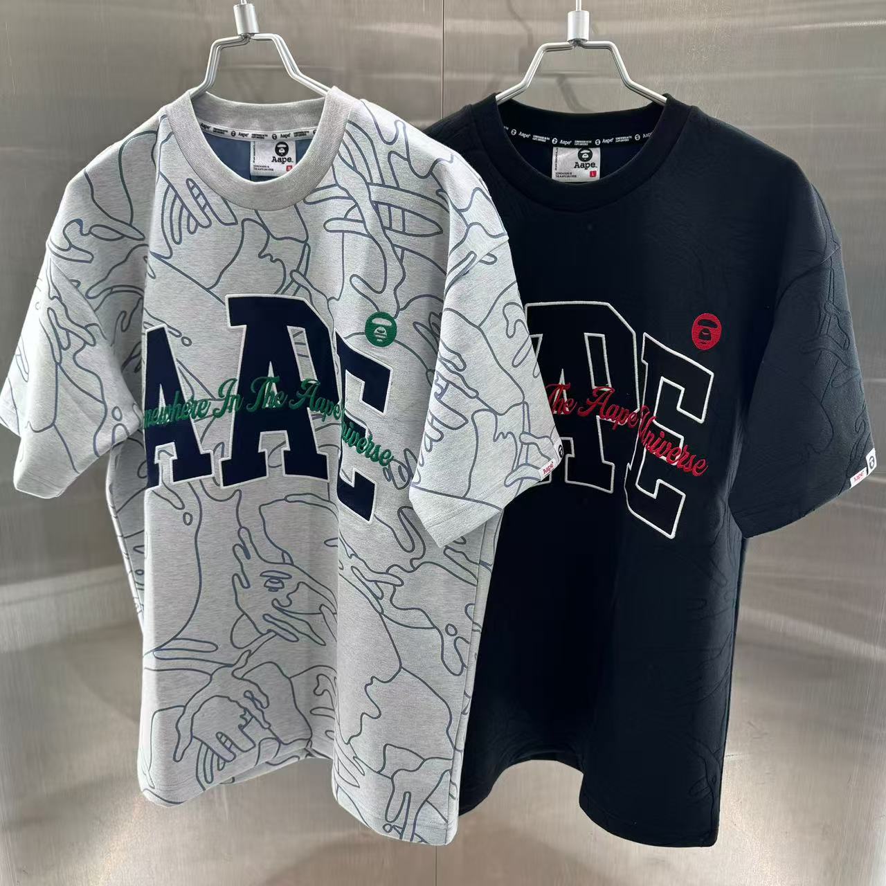 香港直郵 專櫃正品 Aape 26春夏 男 猿人字母刺繡休閑舒適短袖T恤1853