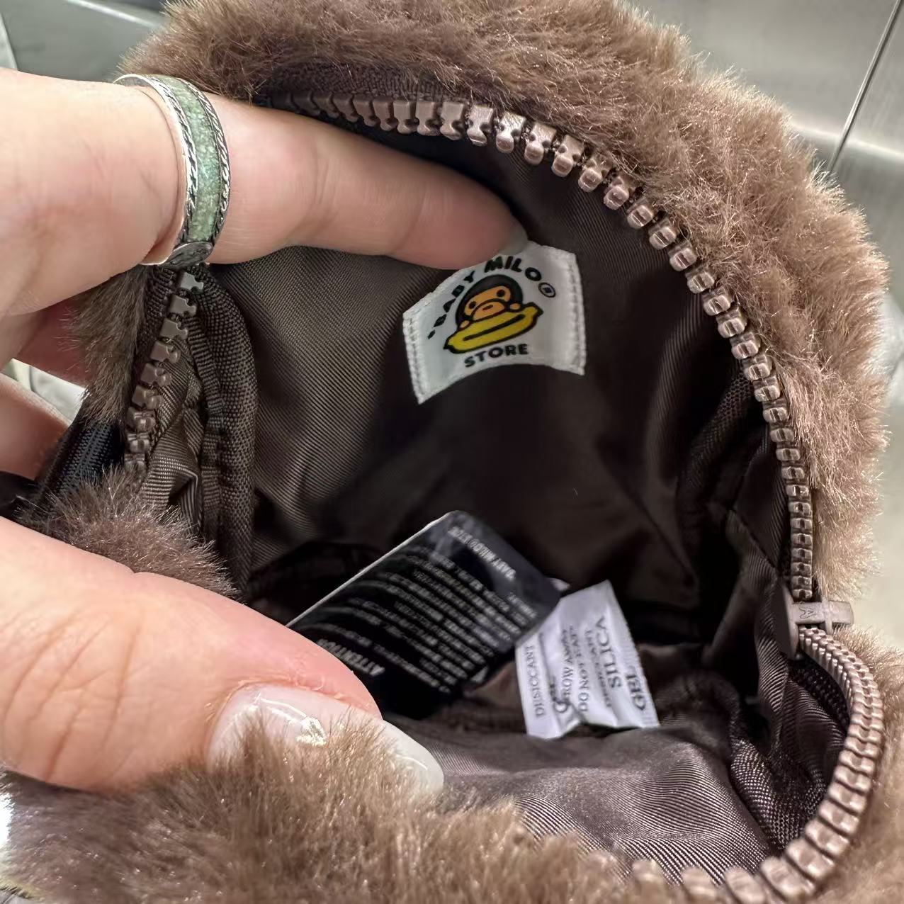 BABY MILO STORE配飾卡通小猴毛絨零錢包4405