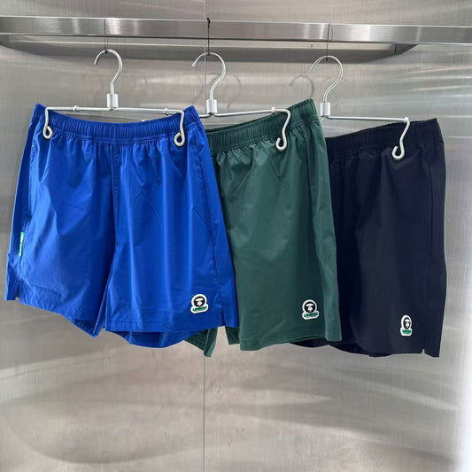 香港直郵 專櫃正品 Aape 26春夏 男 AAPEUNVS 運動系列匹克球猿人徽章舒適休閒短褲D636