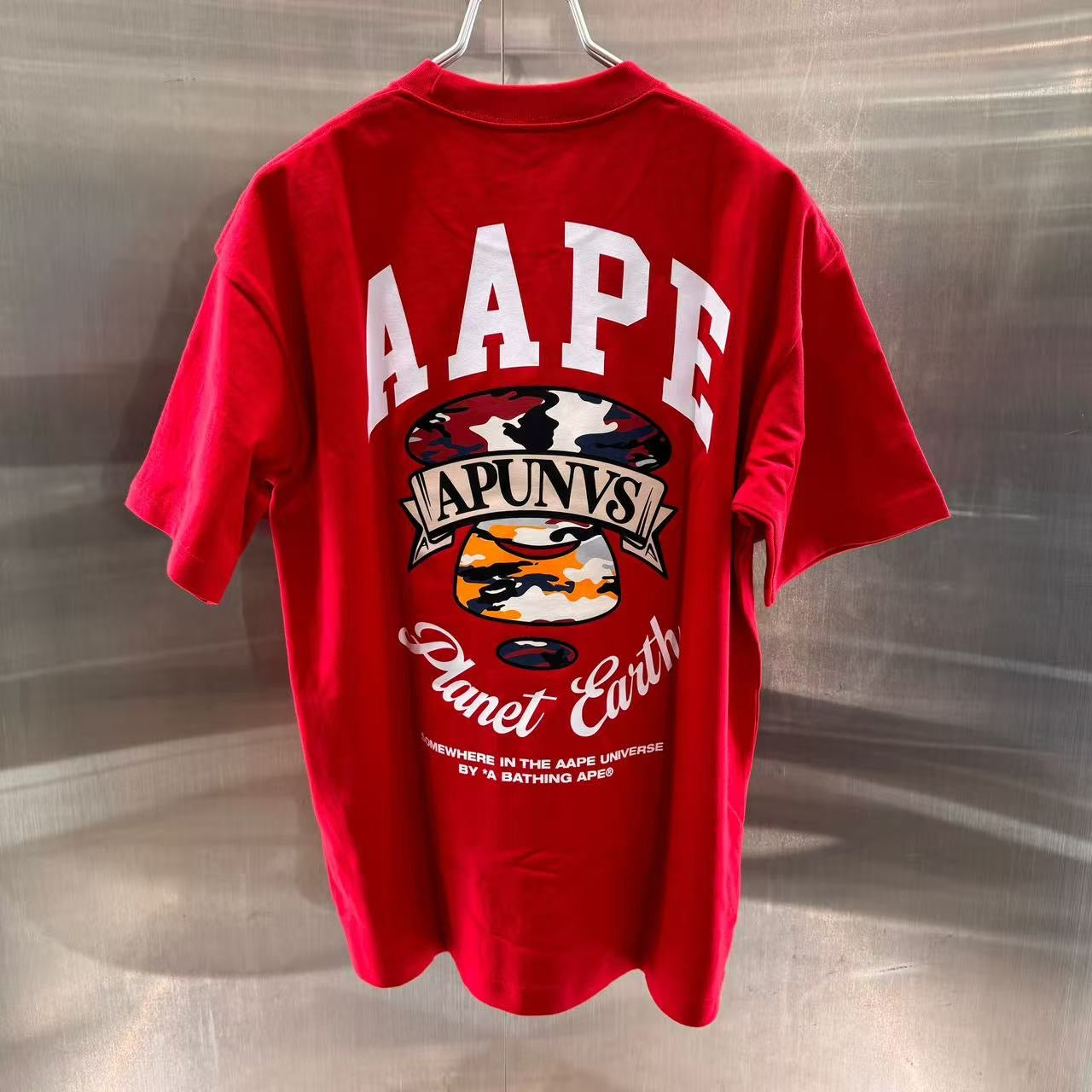 香港直郵 專櫃正品 Aape 男裝 26春夏經典迷彩Logo字母印花短袖T恤1860