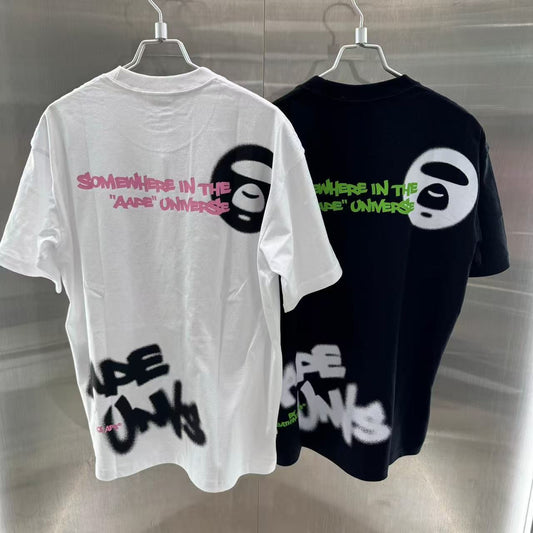 香港代購 專櫃正品 26春夏 Aape 男 AAPEUNVS 美式塗鴉猿人迷彩潮流舒適短袖T恤1888