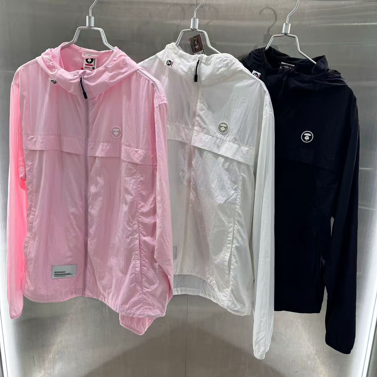 香港代購 專櫃正品 26春夏 Aape 春夏猿人徽章UPF40+連帽防曬衣薄夾克外套7770