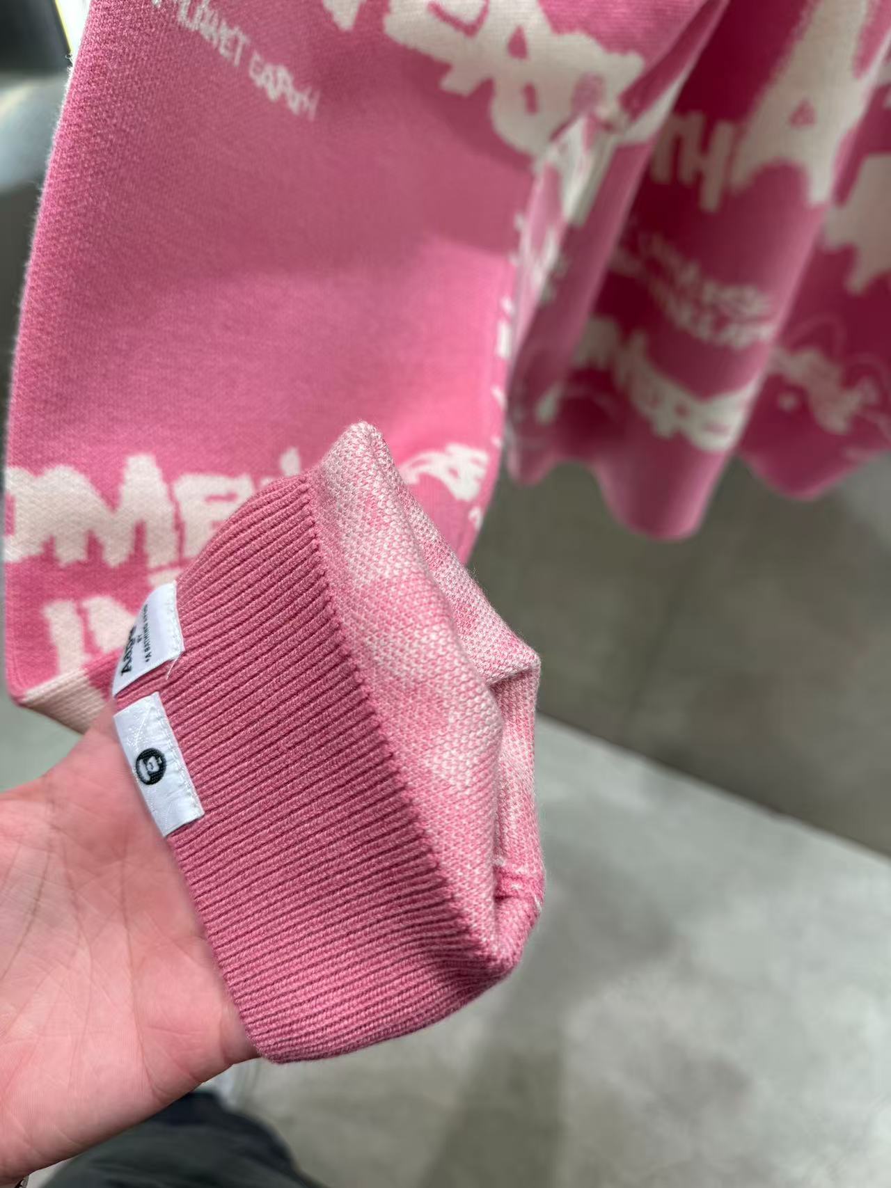 香港代購 專櫃正品 Aape男裝 26春夏 街頭字母塗鴉噴墨效果圓領針織衫D362