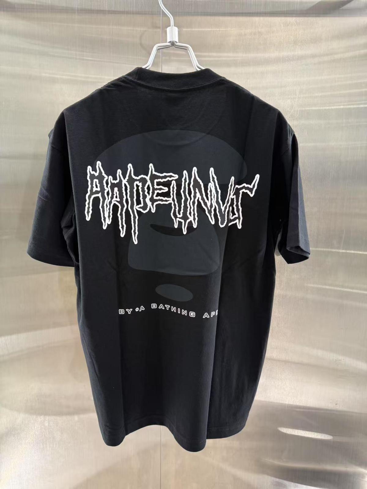 2025 Aape 男裝 秋冬猿人字母印花休閑潮流短袖T恤 AAPEUNVS moonface tee 1730