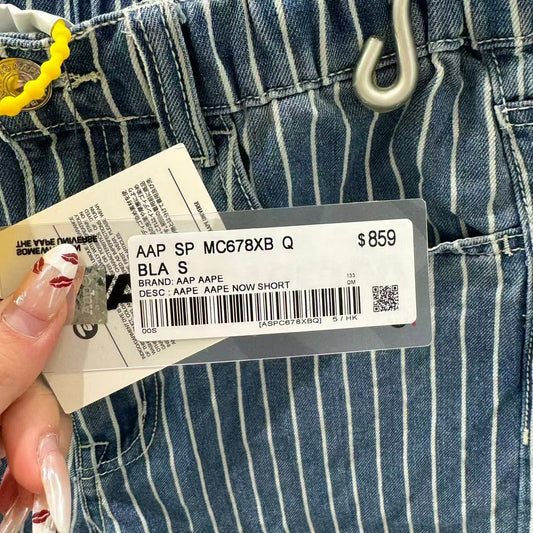 香港代購 專櫃正品 26春夏 Aape 男 AAPENOW 猿人小標徽章舒適簡約短褲 C678