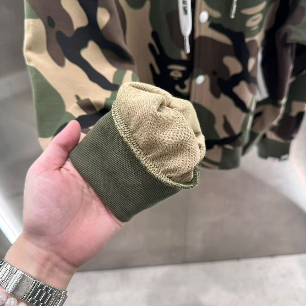 香港直郵 專櫃正品 Aape 男裝 26春夏星星猿人迷彩連帽摁扣棒球服衛衣外套D361