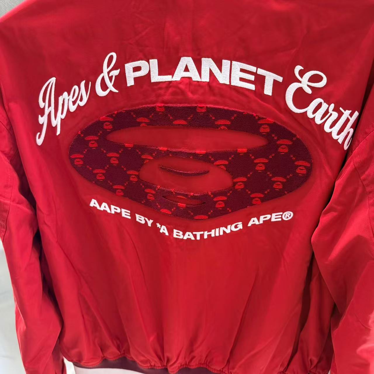 香港直郵 Aape 26春夏 男 字母刺繡美式復古摁扣棒球服外套7781