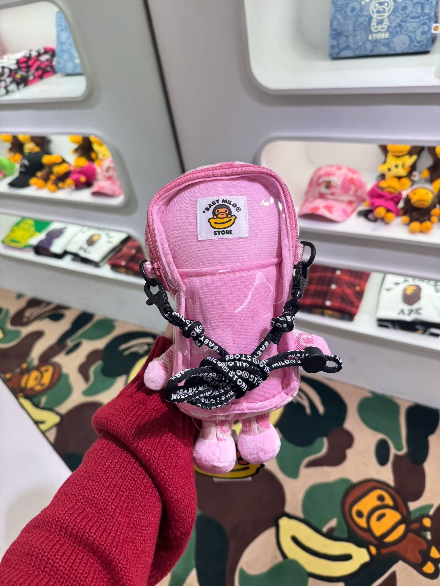 香港直郵 專櫃正品 BABY MILO STORE  立體卡通小猴單肩包斜挎手機包4463