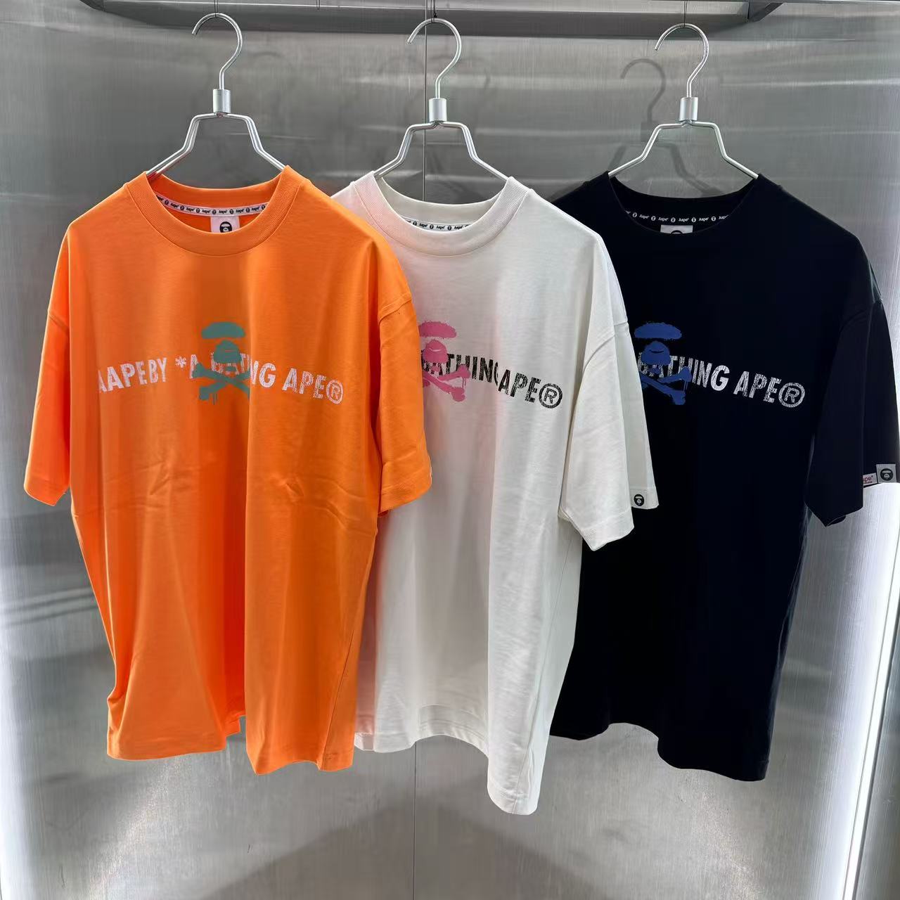 香港直郵 專櫃正品 Aape 26春夏 男 字母塗鴉美式街頭舒適休閑圓領短袖T恤1840