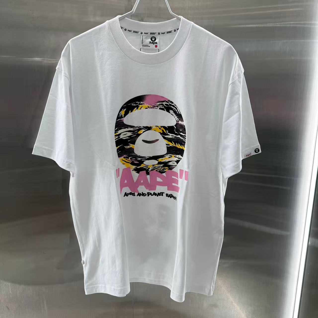 香港代購 專櫃正品 26春夏 Aape 男 AAPEUNVS 美式塗鴉猿人迷彩潮流舒適短袖T恤1888
