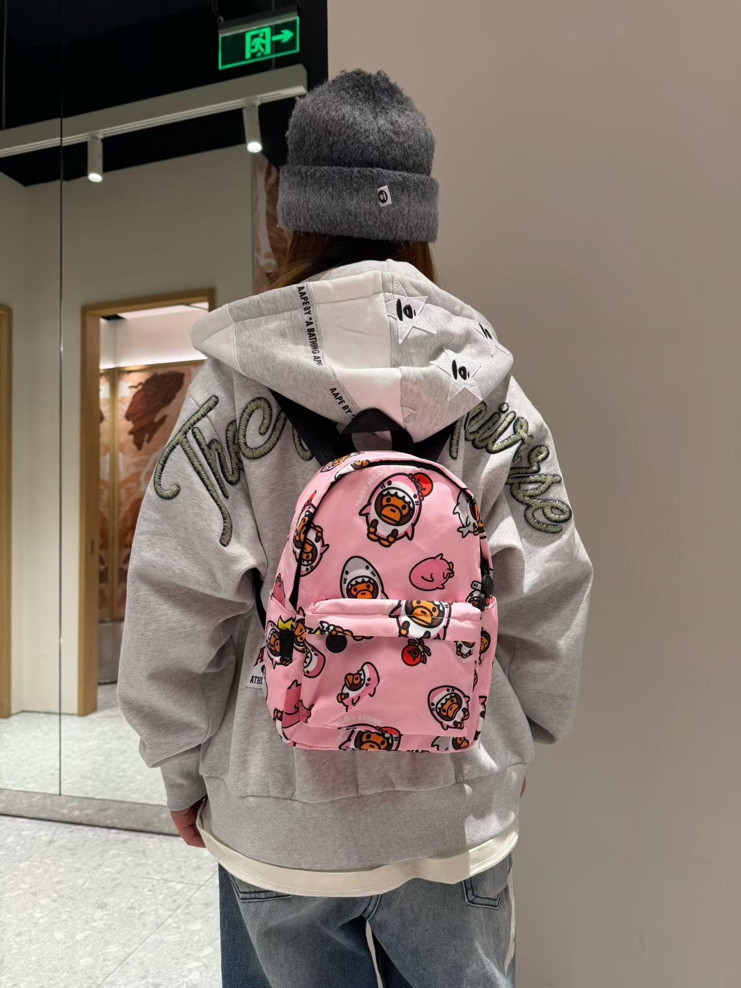 香港直郵 專櫃正品 BABY MILO STORE 卡通小猴子圖案雙肩包（小號）4278