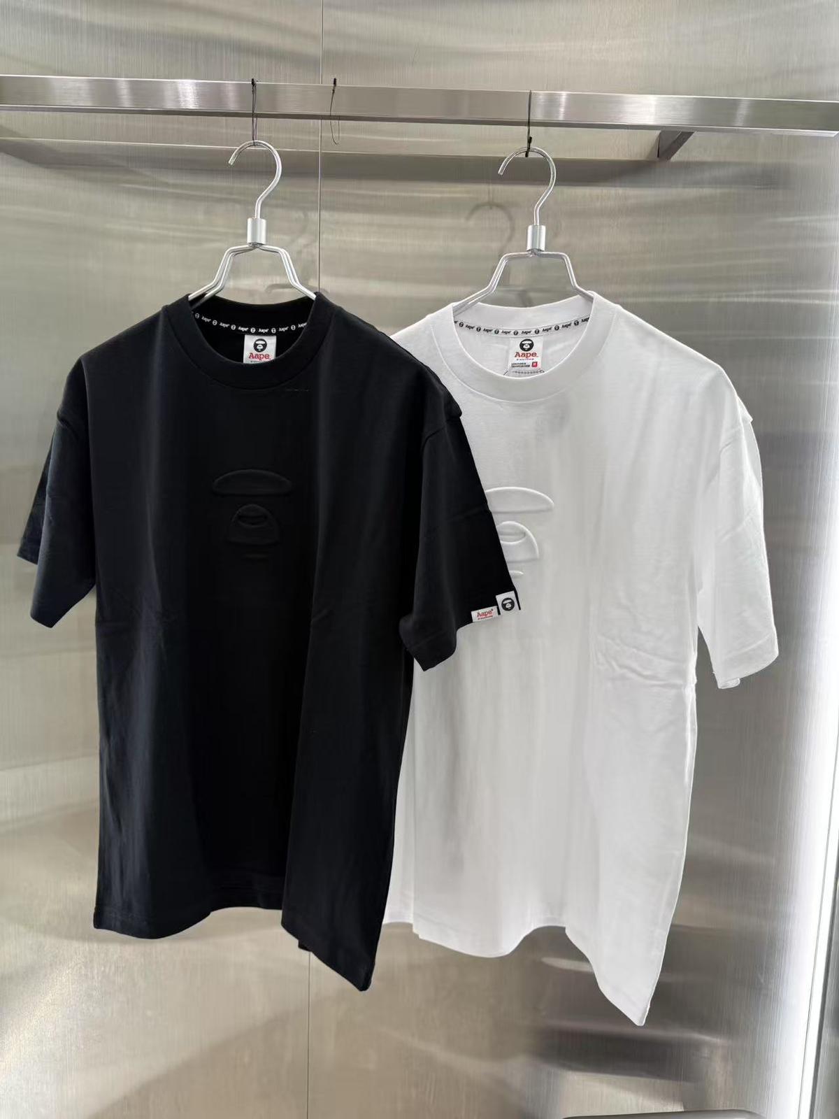 2025 Aape 男裝 秋冬猿人字母印花休閑潮流短袖T恤 AAPEUNVS moonface tee 1730