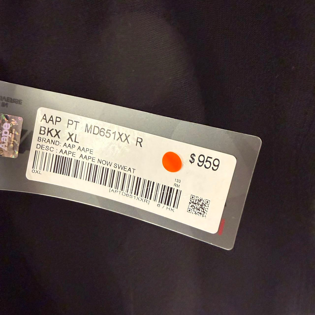 香港直郵 Aape 26秋冬 男 AAPENOW 小標徽章工裝衛褲D651