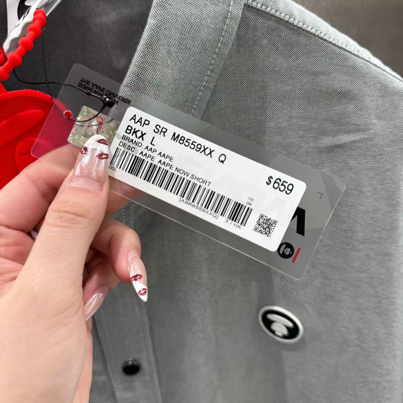 香港代購 專櫃正品 26春夏 Aape 男 AAPENOW 猿人小標徽章簡約舒適休閒純色短袖襯衫8559