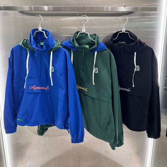 香港直郵 專櫃正品 Aape 26春夏 男 運動系列匹克球TEFLON塗層半拉鏈夾克7783