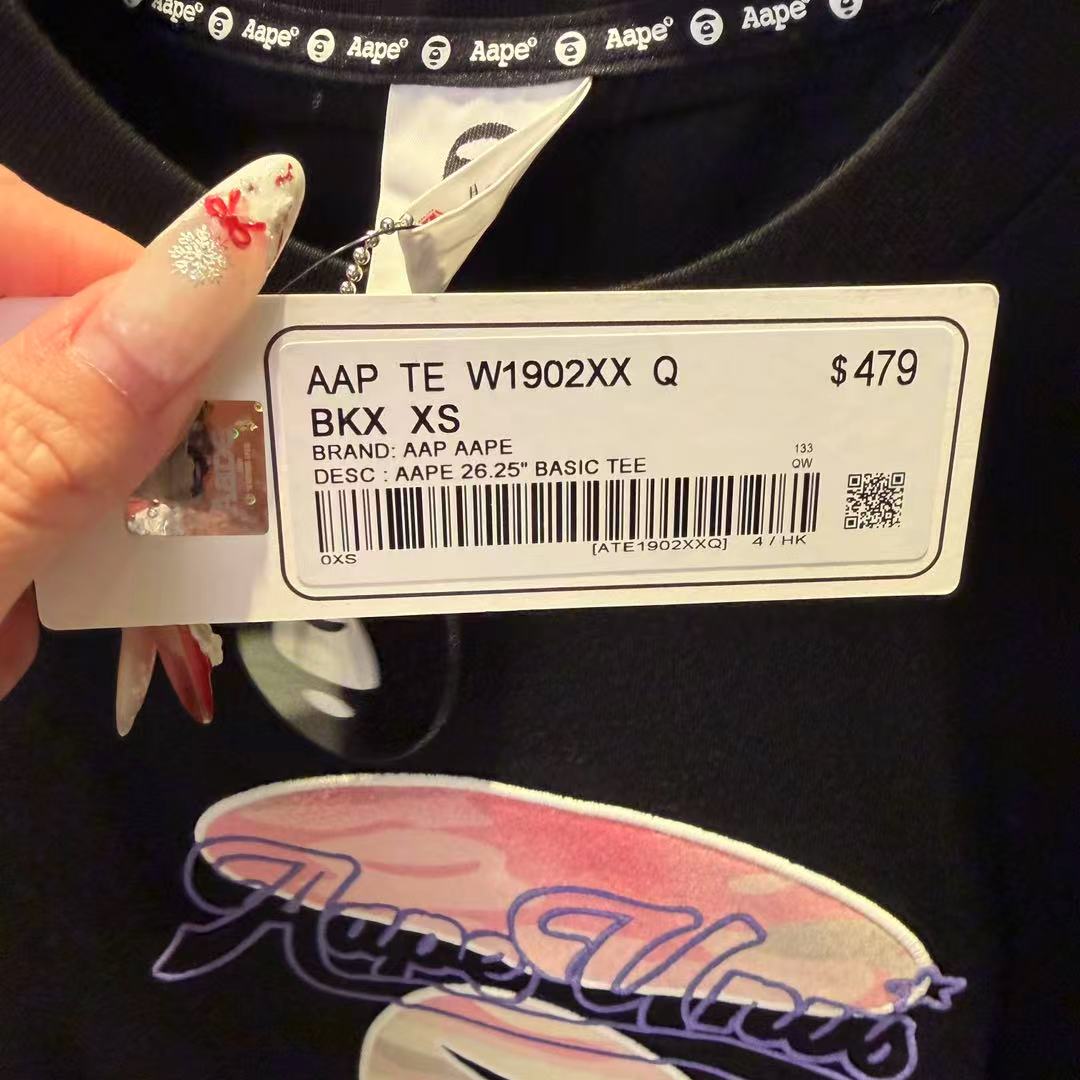 香港代購 專櫃正品 Aape 26春夏 女裝 字母刺繡猿人迷彩印花舒適休閑短袖T恤1902