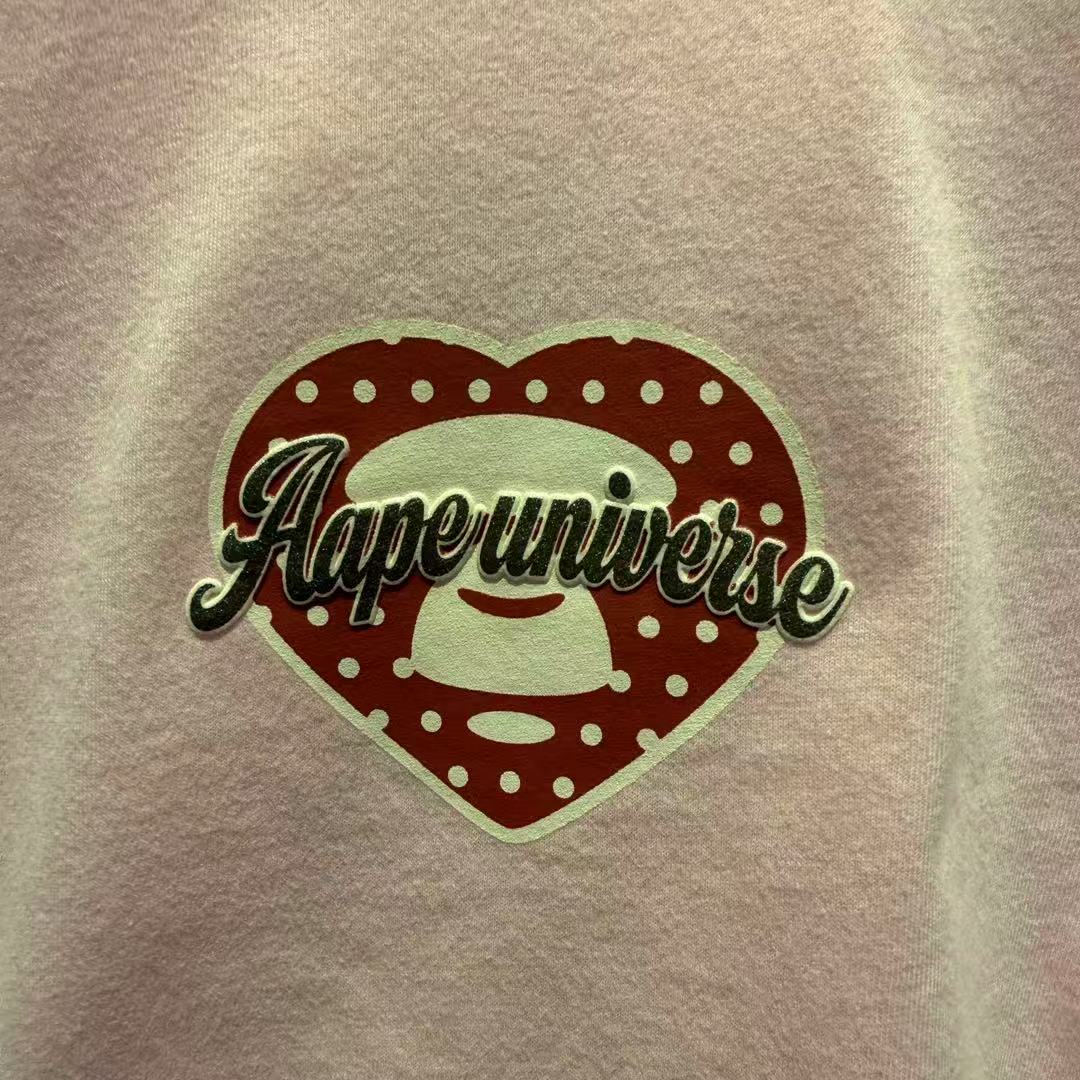 香港代購 專櫃正品 Aape 26春夏 女裝 心型波點猿人閃亮字母印花短袖T恤1904