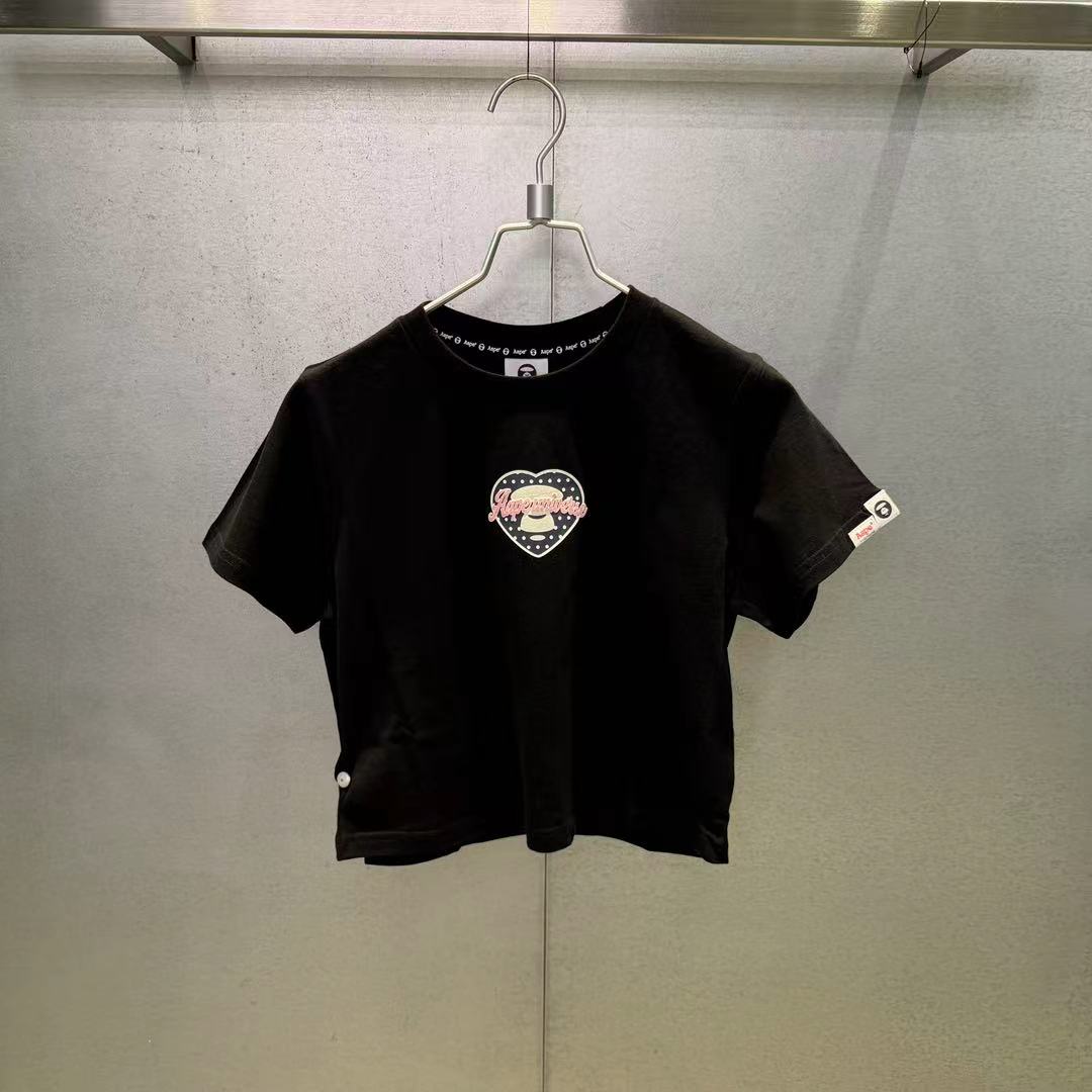 香港代購 專櫃正品 Aape 26春夏 女裝 心型波點猿人閃亮字母印花短袖T恤1904