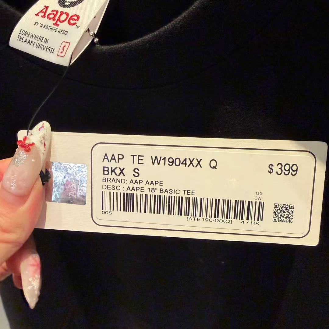 香港代購 專櫃正品 Aape 26春夏 女裝 心型波點猿人閃亮字母印花短袖T恤1904