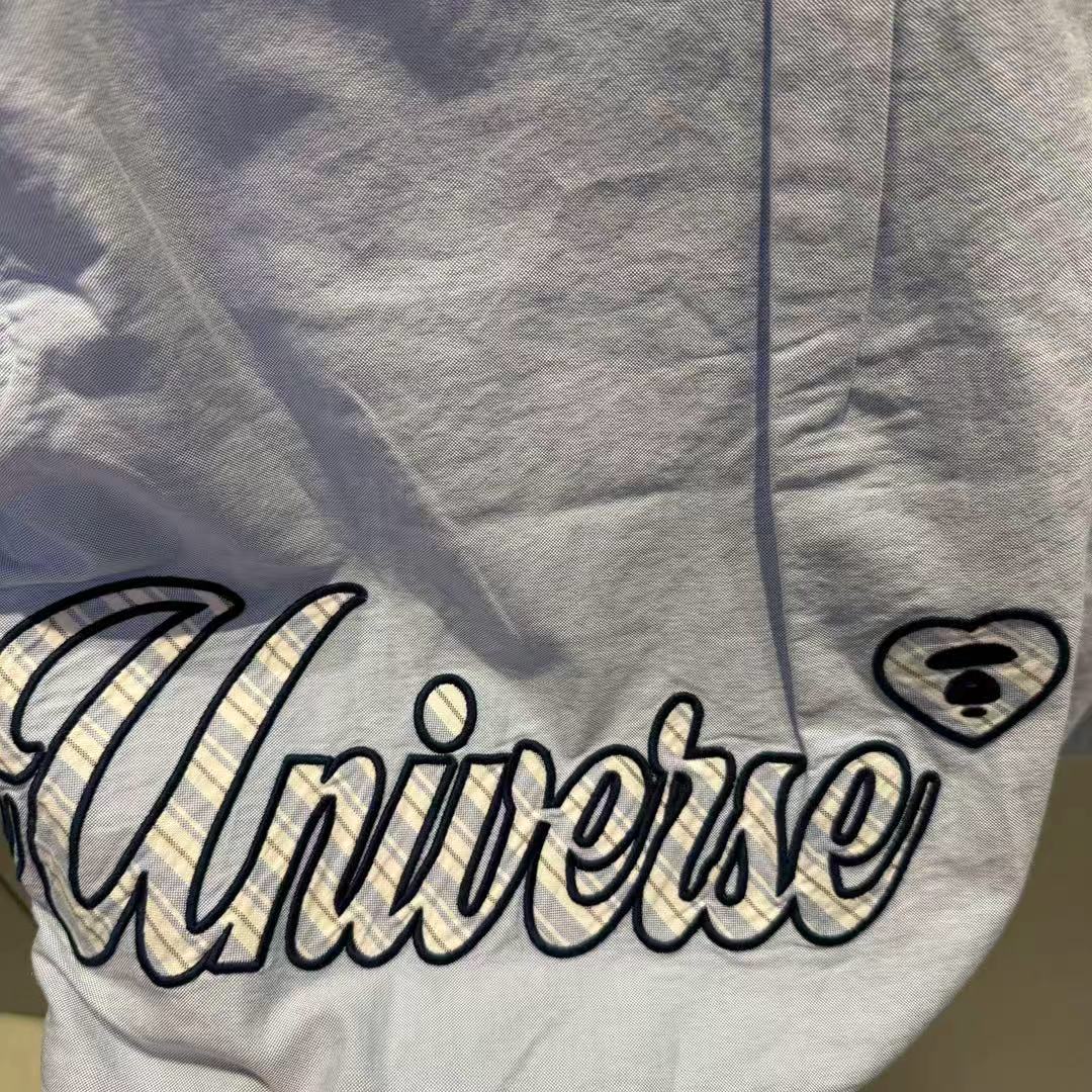 香港代購 專櫃正品 Aape 26春夏 女裝 心型猿人小熊徽章水洗闊腿牛仔長褲D619