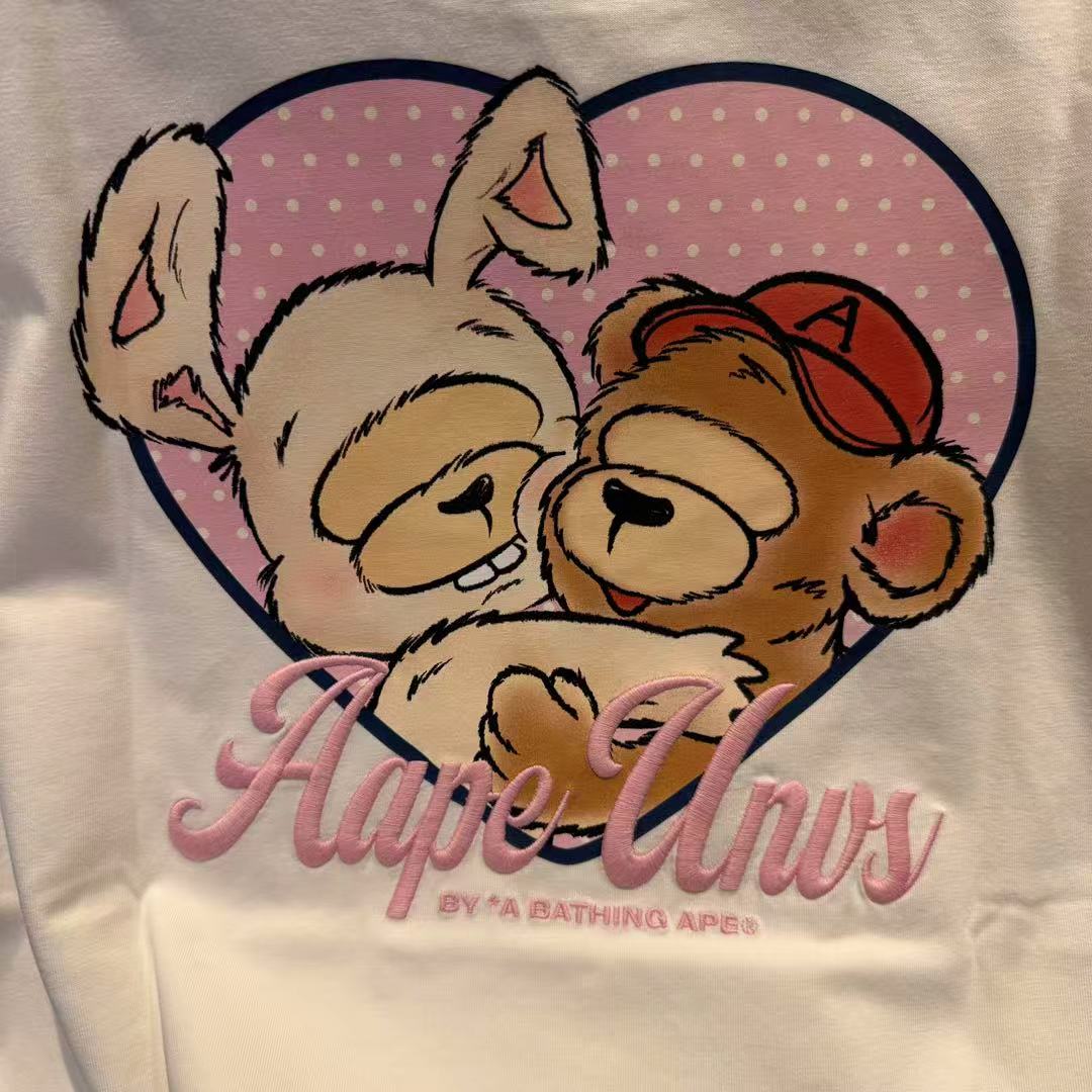香港代購 專櫃正品 Aape 26春夏 女裝 美式復古學院風心型卡通印花短袖T恤1894