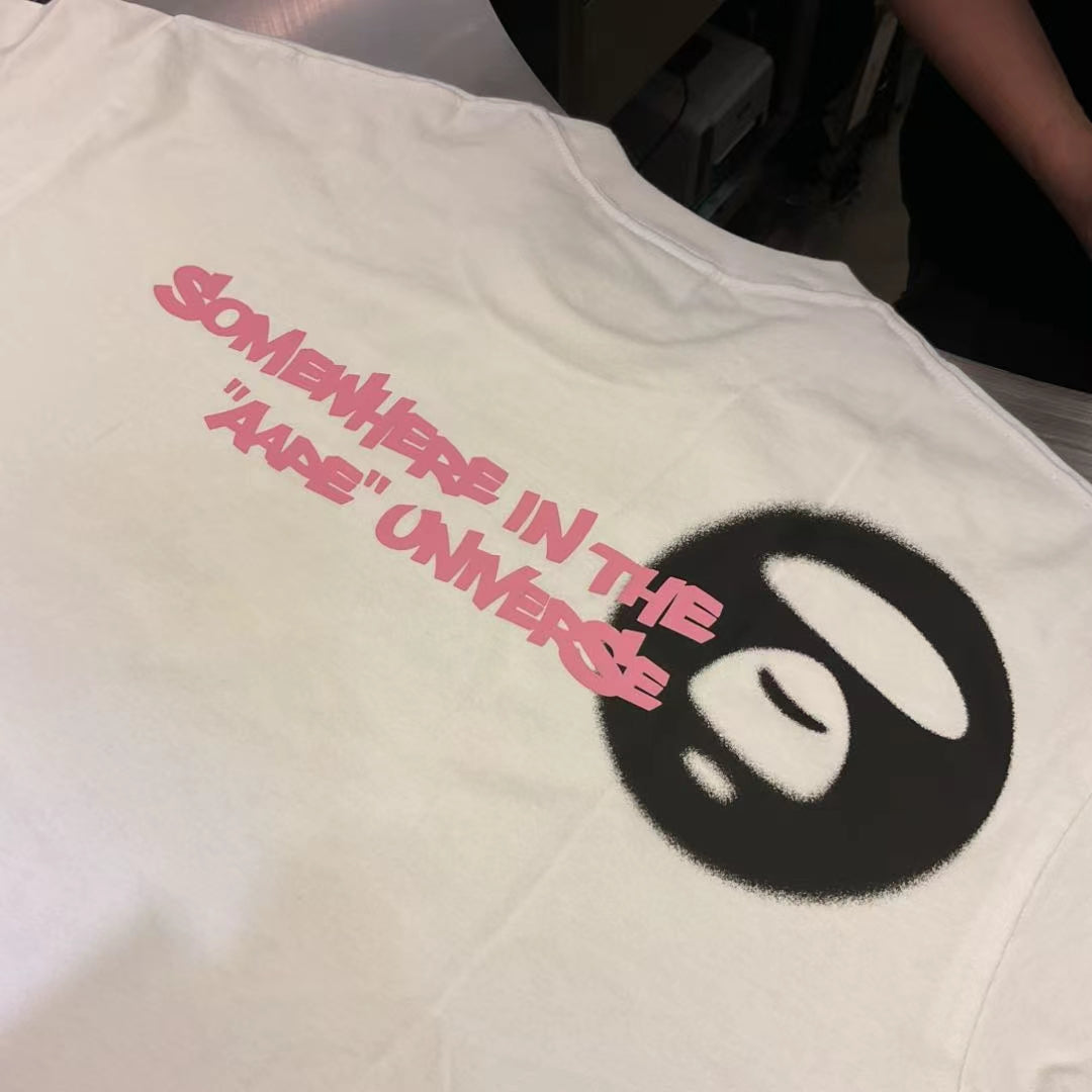 香港代購 專櫃正品 26春夏 Aape 男 AAPEUNVS 美式塗鴉猿人迷彩潮流舒適短袖T恤1888