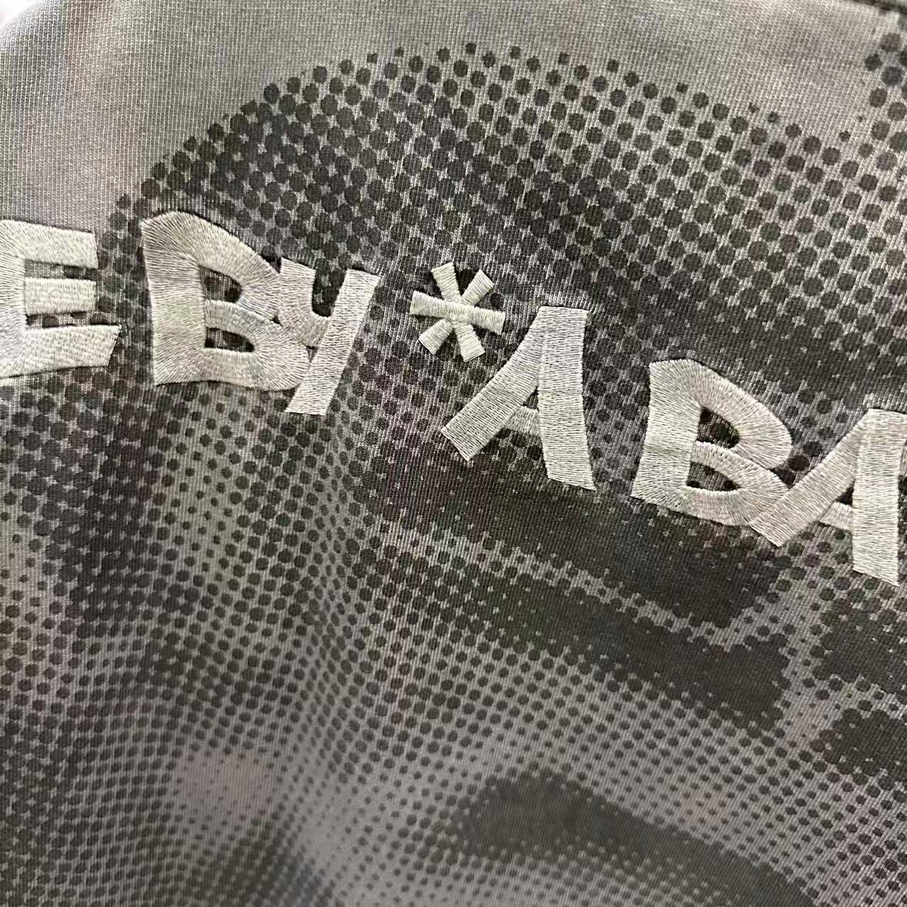 香港直郵 Aape  男裝 26春夏 字母刺繡點陣猿人印花水洗做舊短袖T恤1882
