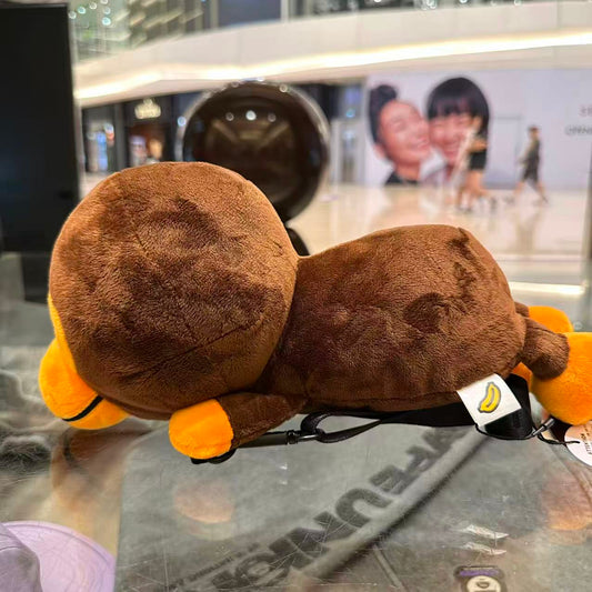 香港直郵 BABY MILO STORE 卡通毛絨小猴公仔背包斜背包4449