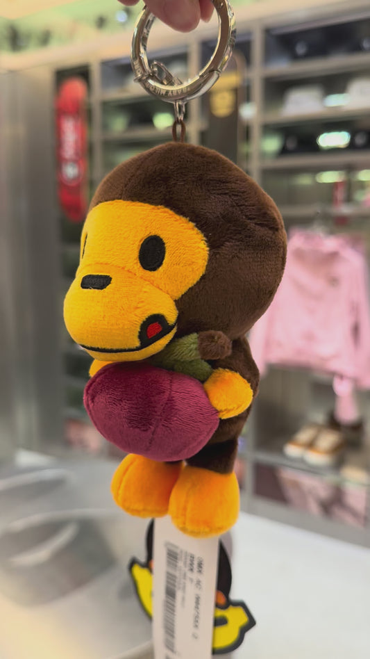 香港直郵 BABY MILO STORE  卡通櫻桃小猴毛絨掛件鑰匙扣4475
