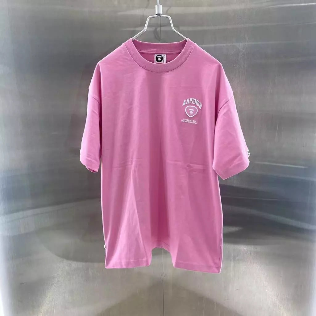 香港直郵 Aape 男裝25春夏夏愛心猿顏徽章字母刺繡潮流短袖T恤1600