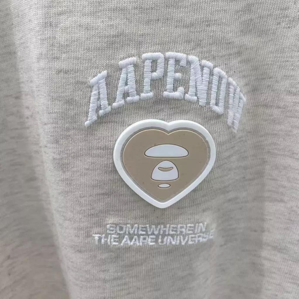 香港直郵 Aape 男裝25春夏夏愛心猿顏徽章字母刺繡潮流短袖T恤1600