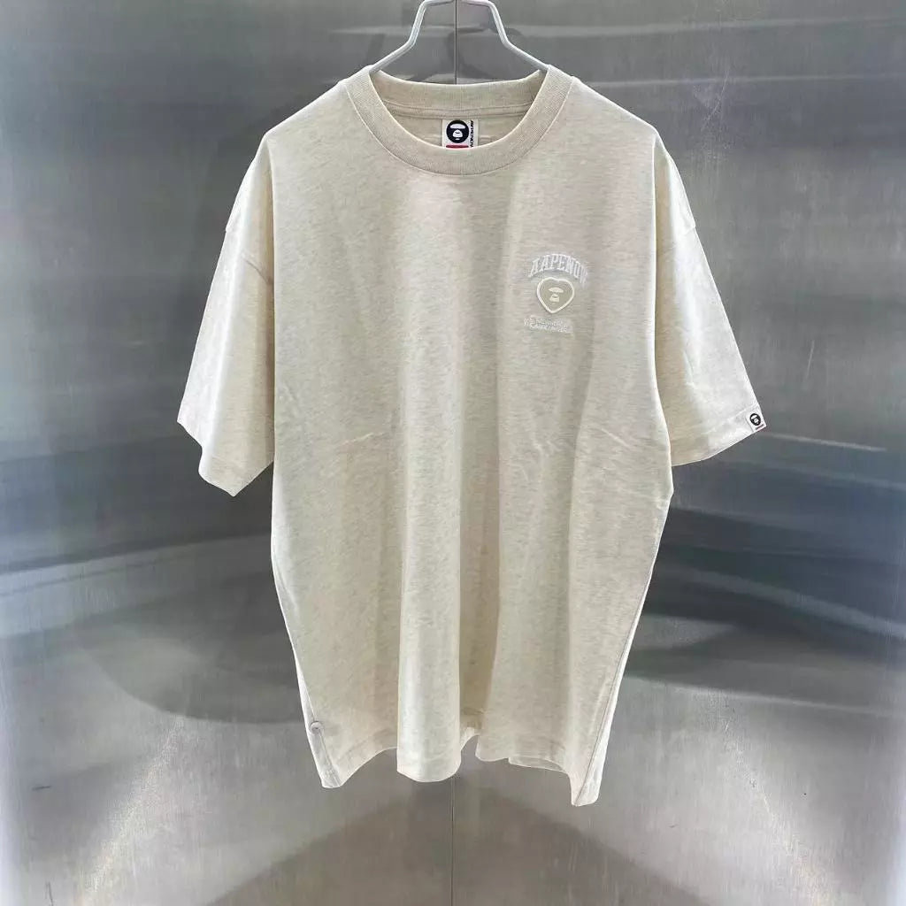 香港直郵 Aape 男裝25春夏夏愛心猿顏徽章字母刺繡潮流短袖T恤1600